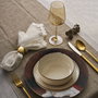 Hermia 3471Supla Mantel de Comedor Elegante y Duradero, Mezcla de Poliéster y Algodón, Diámetro 37 cm, Pack de 4 Unidades